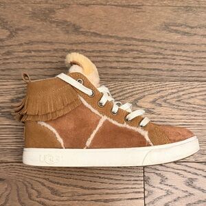 EUC UGG Tan Suede Fringe Sneakers